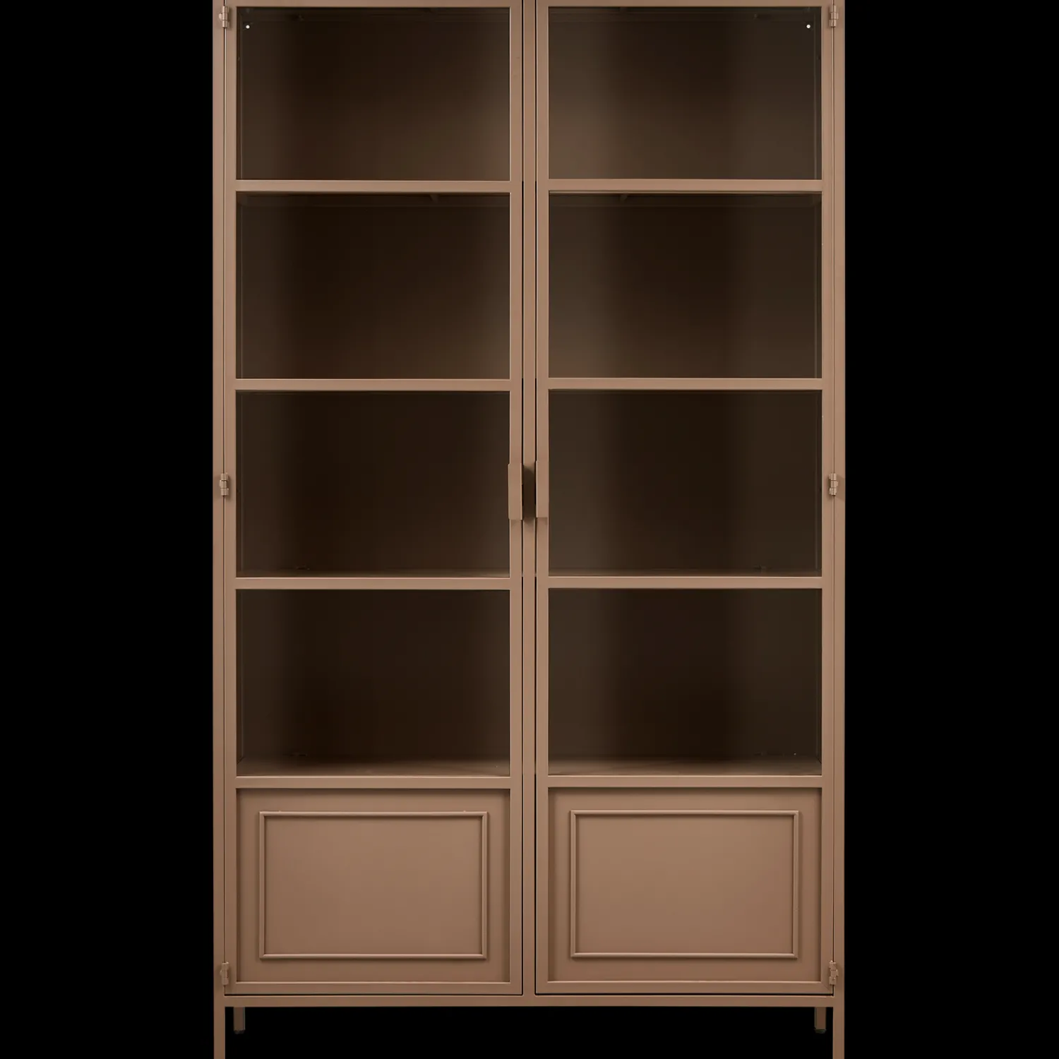 Vitrinekasten-WOOOD Ronja Vitrinekast Military Brown