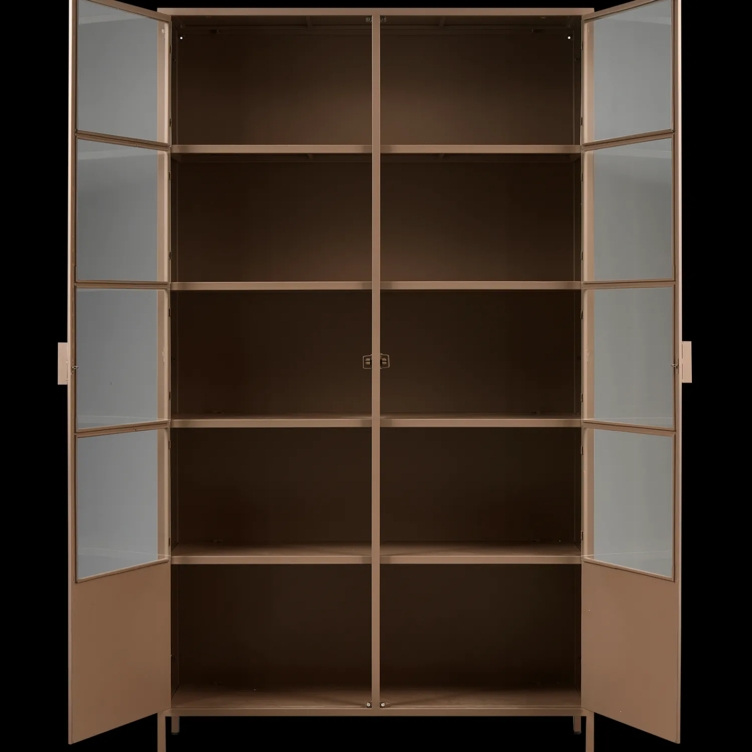 Vitrinekasten-WOOOD Ronja Vitrinekast Military Brown