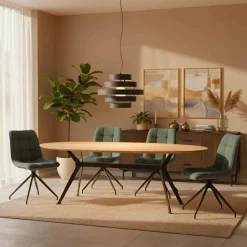 Houten Eettafels|Ovale Eettafels-Eijerkamp Collectie Room Eettafel Naturel
