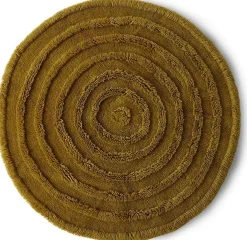 Vloerkleden|Wollen Vloerkleden-HKLIVING Round Woolen Rug Seaweed Vloerkleed Green