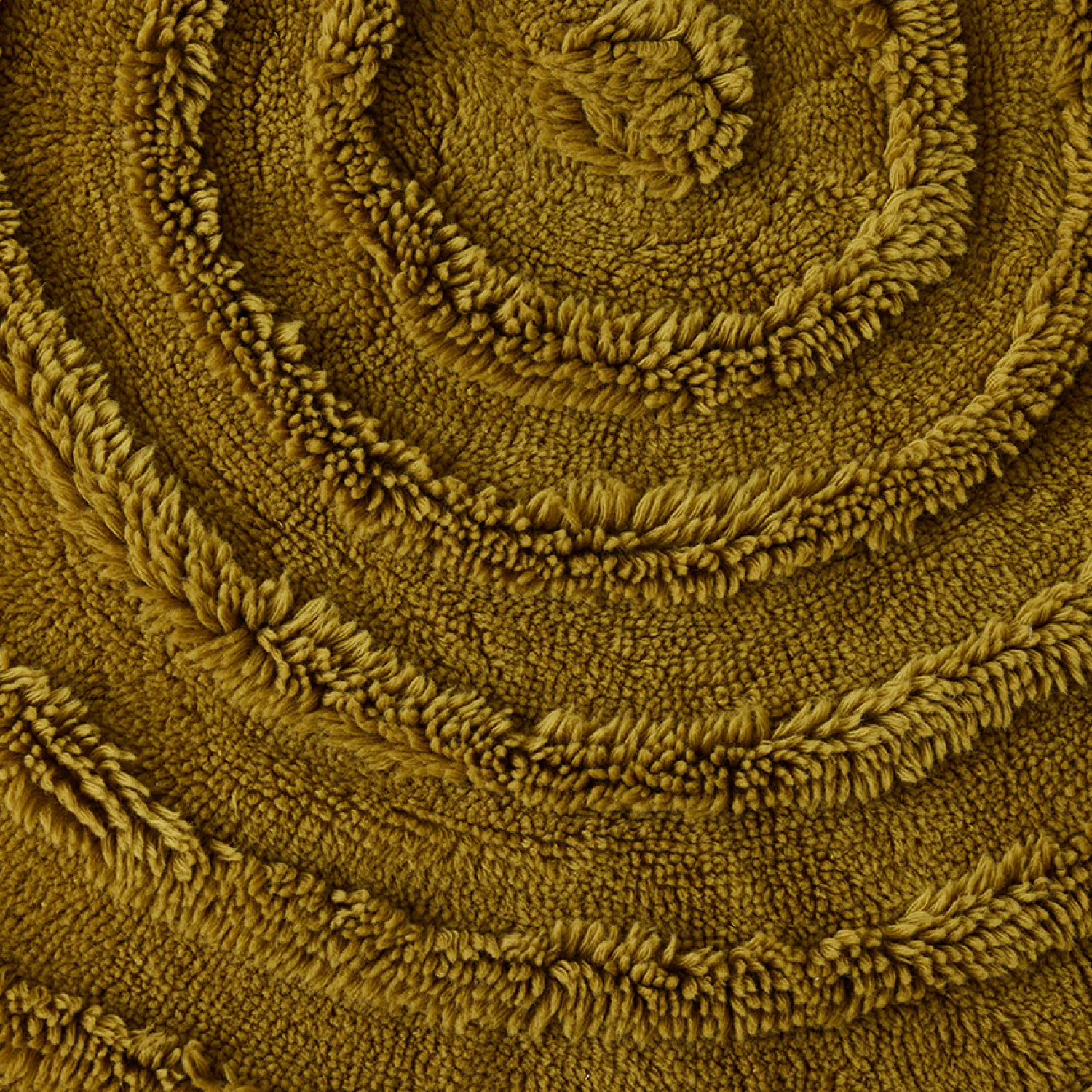 Vloerkleden|Wollen Vloerkleden-HKLIVING Round Woolen Rug Seaweed Vloerkleed Green