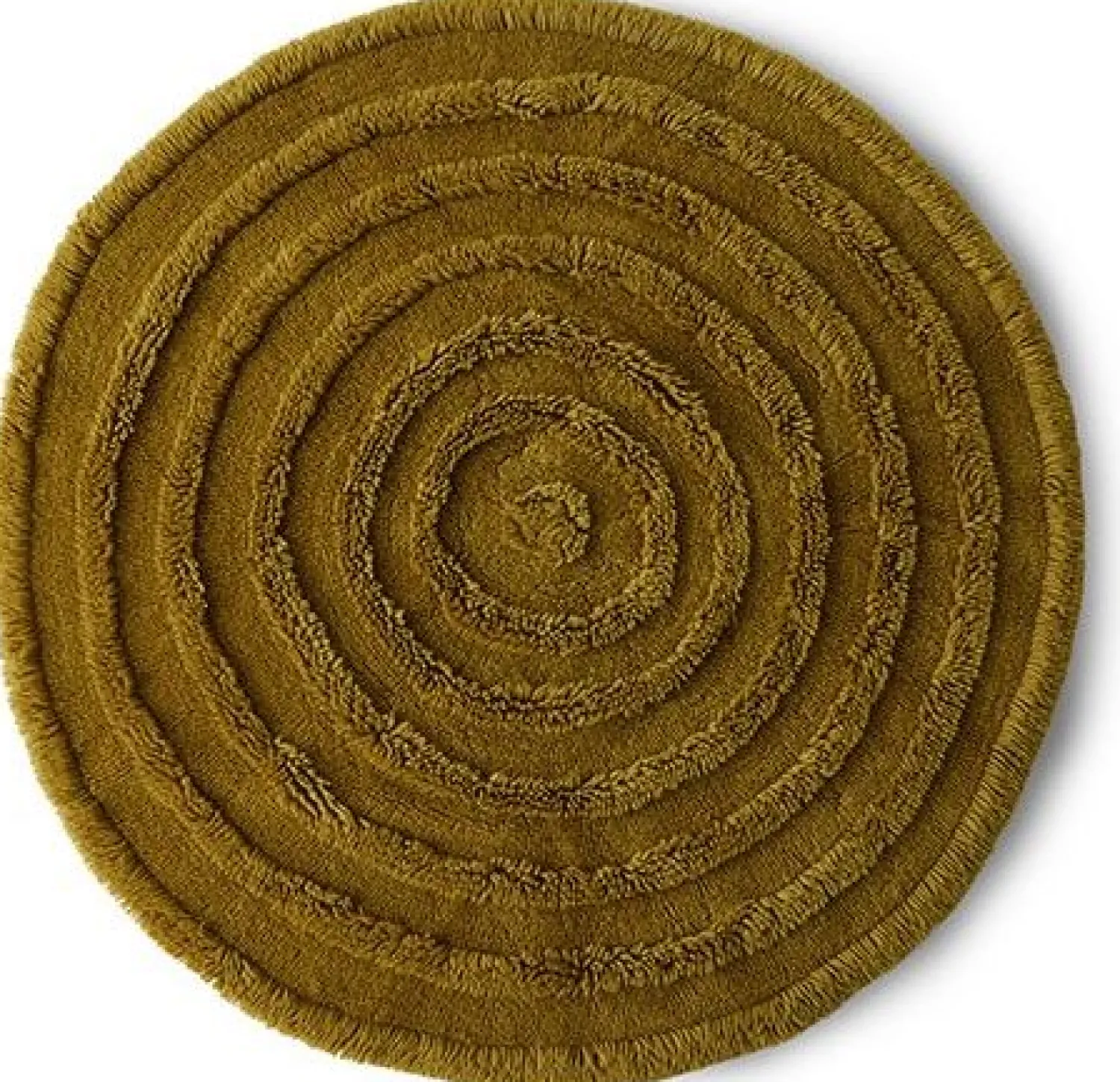 Vloerkleden|Wollen Vloerkleden-HKLIVING Round Woolen Rug Seaweed Vloerkleed Green