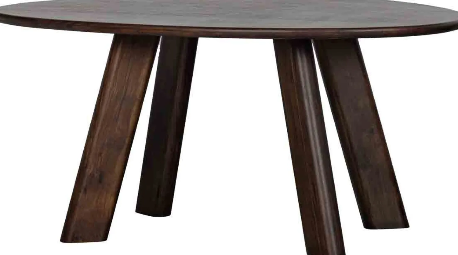 Houten Eettafels|Organische Eettafels-WOOOD Roundly Eettafel Walnut