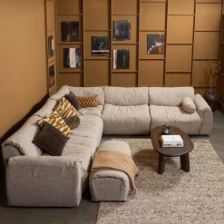 Organische Salontafels|Houten Salontafels-WOOOD Roundly Salontafel Walnut