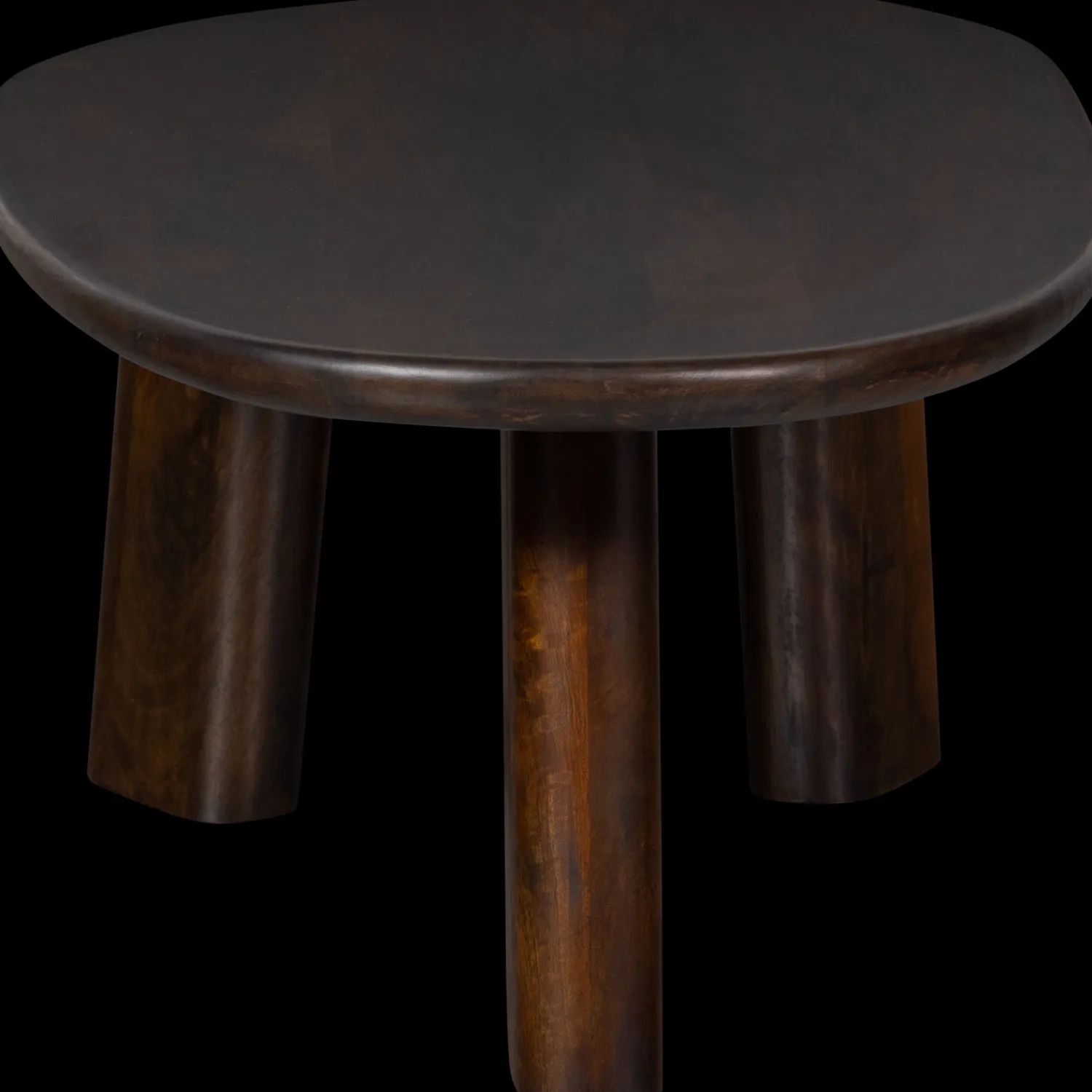 Organische Salontafels|Houten Salontafels-WOOOD Roundly Salontafel Walnut