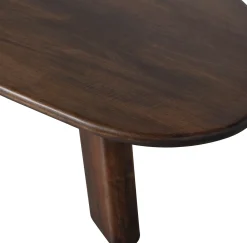 Organische Salontafels|Houten Salontafels-WOOOD Roundly Salontafel Walnut