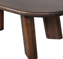 Organische Salontafels|Houten Salontafels-WOOOD Roundly Salontafel Walnut