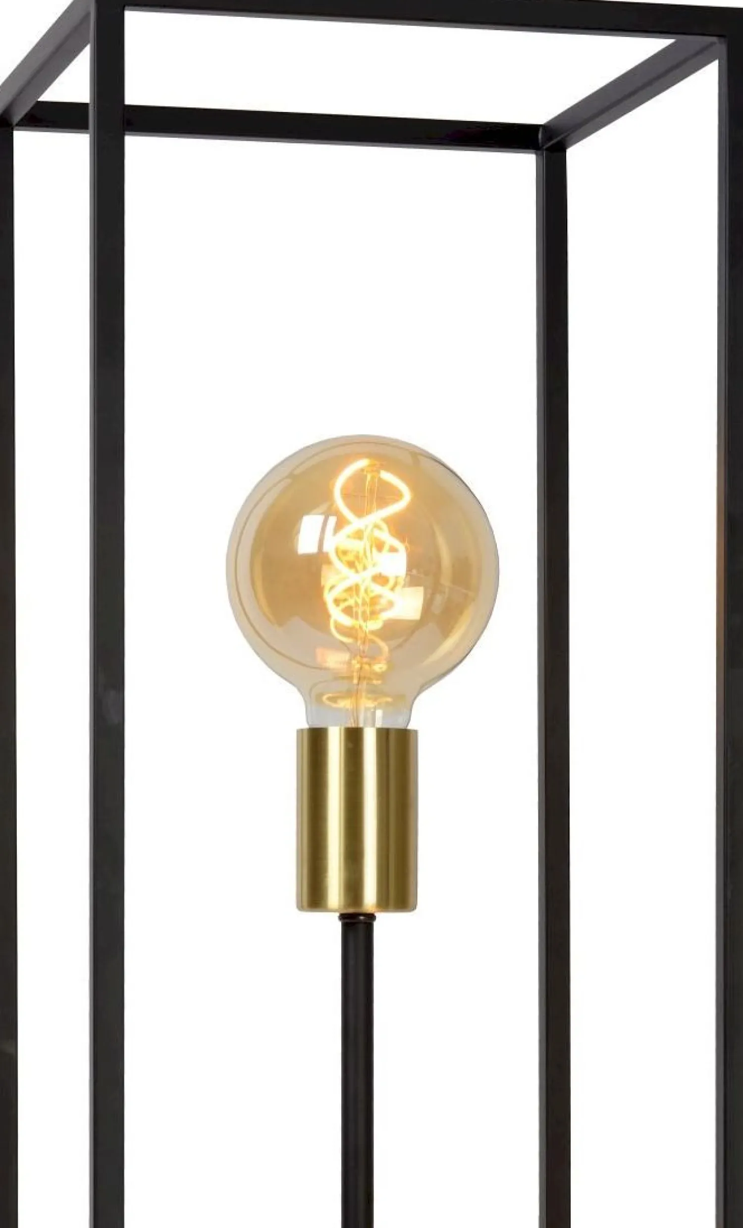 Industriële Vloerlampen|Vloerlampen-Lucide Ruben Vloerlamp Zwart