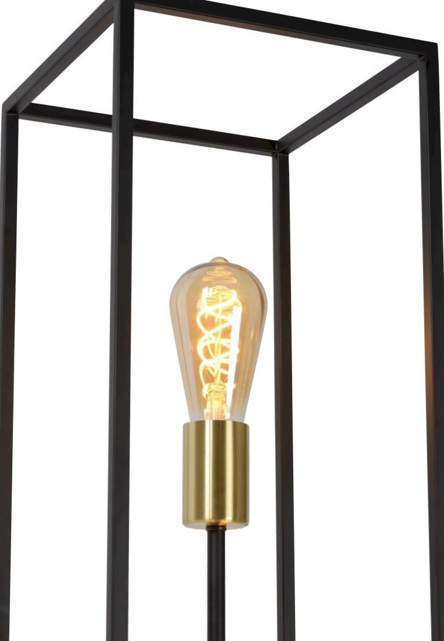 Industriële Vloerlampen|Vloerlampen-Lucide Ruben Vloerlamp Zwart