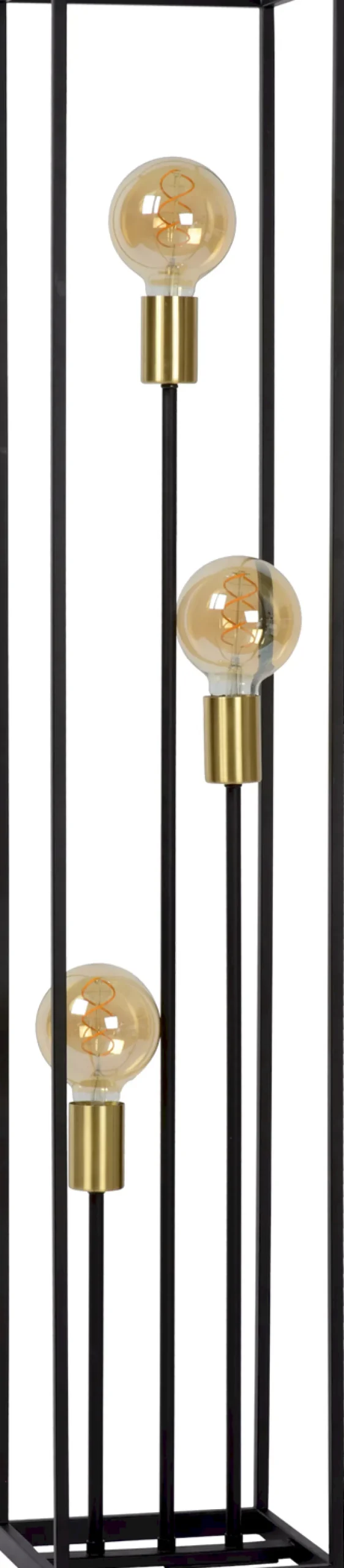 Industriële Vloerlampen|Vloerlampen-Lucide Ruben Vloerlamp Zwart