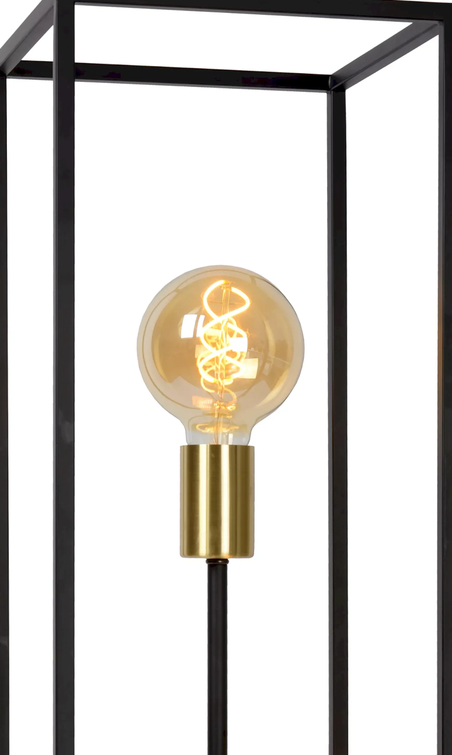 Industriële Vloerlampen|Vloerlampen-Lucide Ruben Vloerlamp Zwart