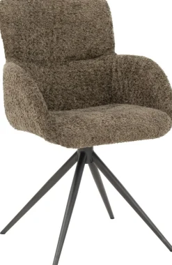 Eetkamerstoelen Met Armleuning-Bert Plantagie Ruby Eetkamerstoel Groen