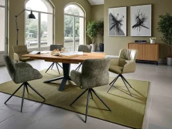 Eetkamerstoelen Met Armleuning-Bert Plantagie Ruby Eetkamerstoel Groen