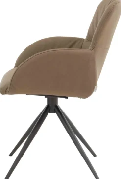 Eetkamerstoelen Met Armleuning-Bert Plantagie Ruby Eetkamerstoel Groen