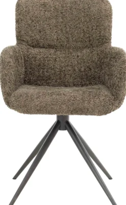 Eetkamerstoelen Met Armleuning-Bert Plantagie Ruby Eetkamerstoel Groen