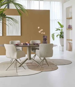 Eetkamerstoelen Met Armleuning-Bert Plantagie Ruby Eetkamerstoel Groen