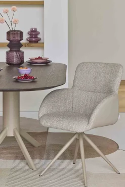 Eetkamerstoelen Met Armleuning-Bert Plantagie Ruby Eetkamerstoel Groen
