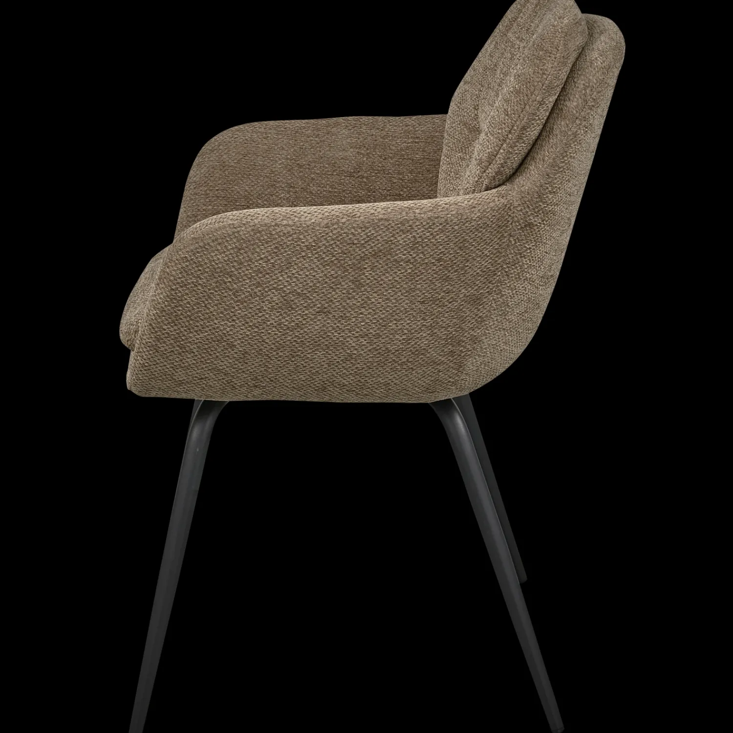 Eetkamerstoelen Met Armleuning-WOOOD Runa Eetkamerstoel Dark Sand