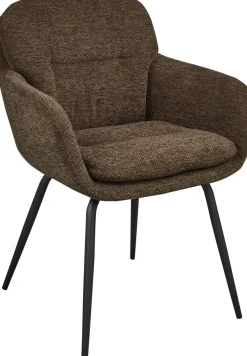 Eetkamerstoelen Met Armleuning-WOOOD Runa Eetkamerstoel Warm Brown
