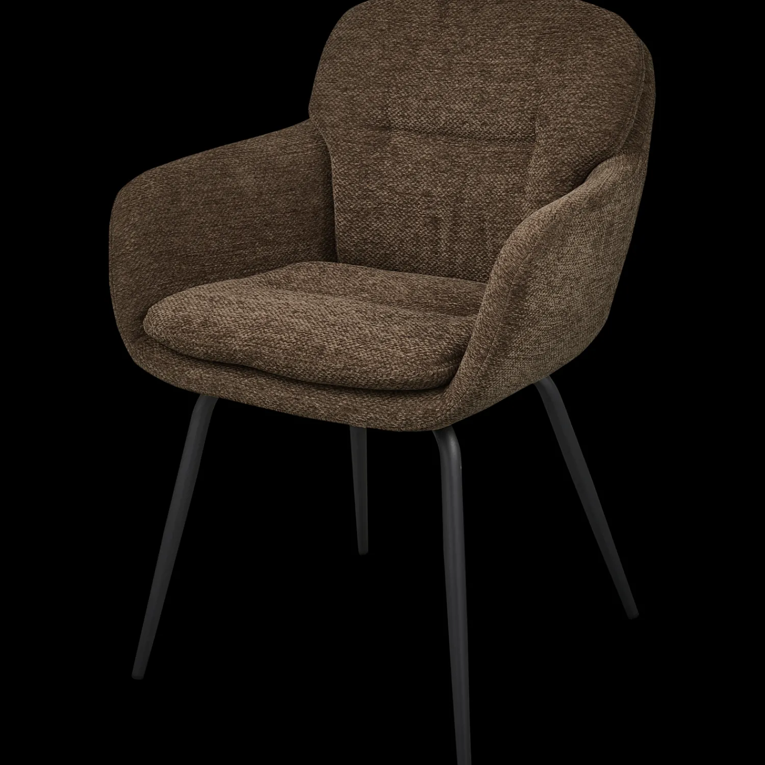 Eetkamerstoelen Met Armleuning-WOOOD Runa Eetkamerstoel Warm Brown