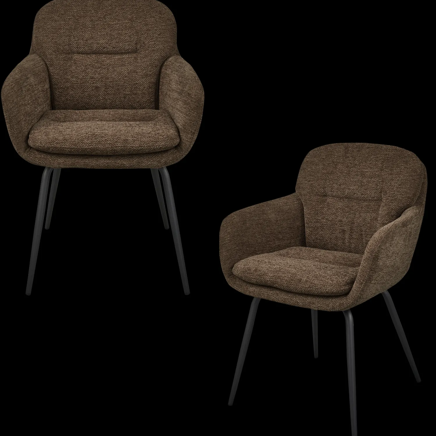 Eetkamerstoelen Met Armleuning-WOOOD Runa Eetkamerstoel Warm Brown