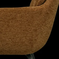 Eetkamerstoelen Met Armleuning-WOOOD Runa Eetkamerstoel Caramel Brown, Yellow