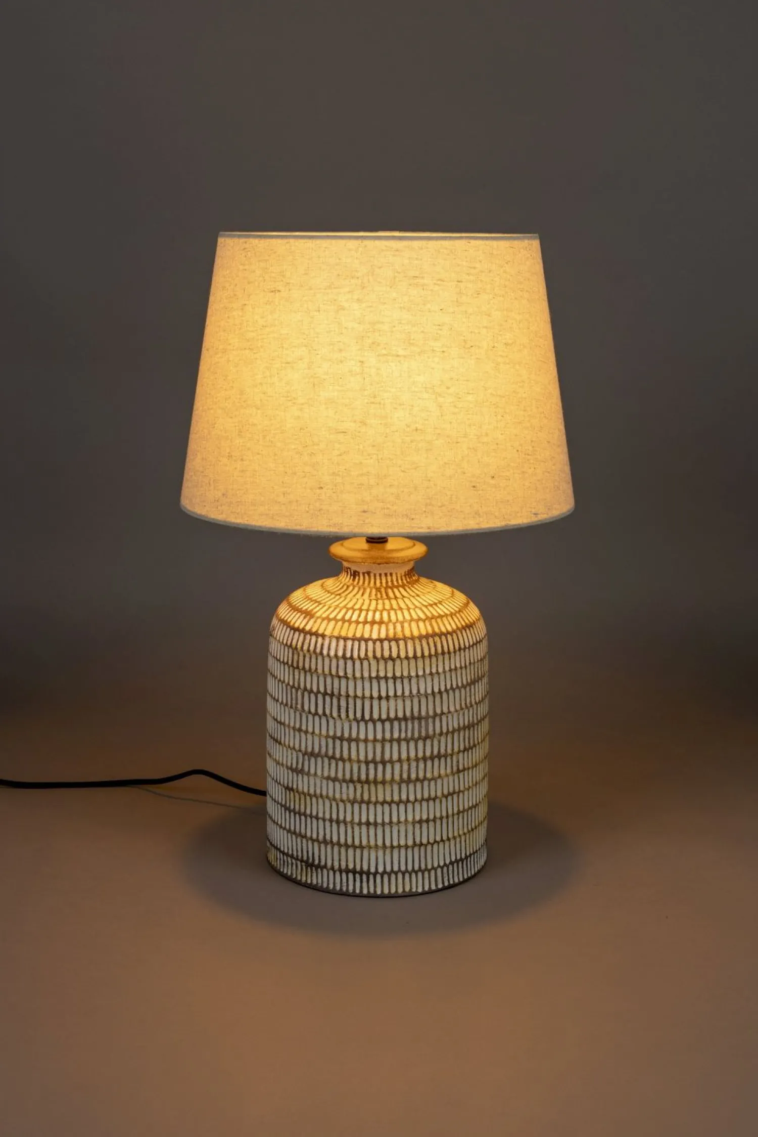 Tafellampen|Tafellampen-Dutchbone Russel Tafellamp Beige
