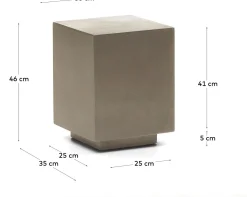 Tuintafels-Kave Home Rustella Bijzettafel Grijs