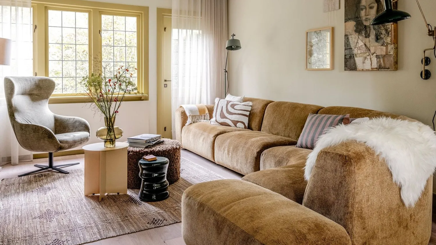 Vloerkleden-HKLIVING Vloerkleed Rustic