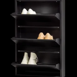 Opbergkasten|Opbergkasten-WOOOD Sabine Schoenenkast Black
