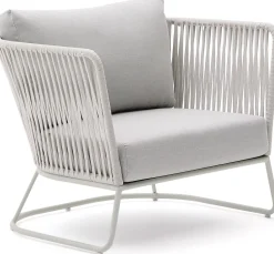 Tuinstoelen-Kave Home Saconca Outdoor Fauteuil Grijs