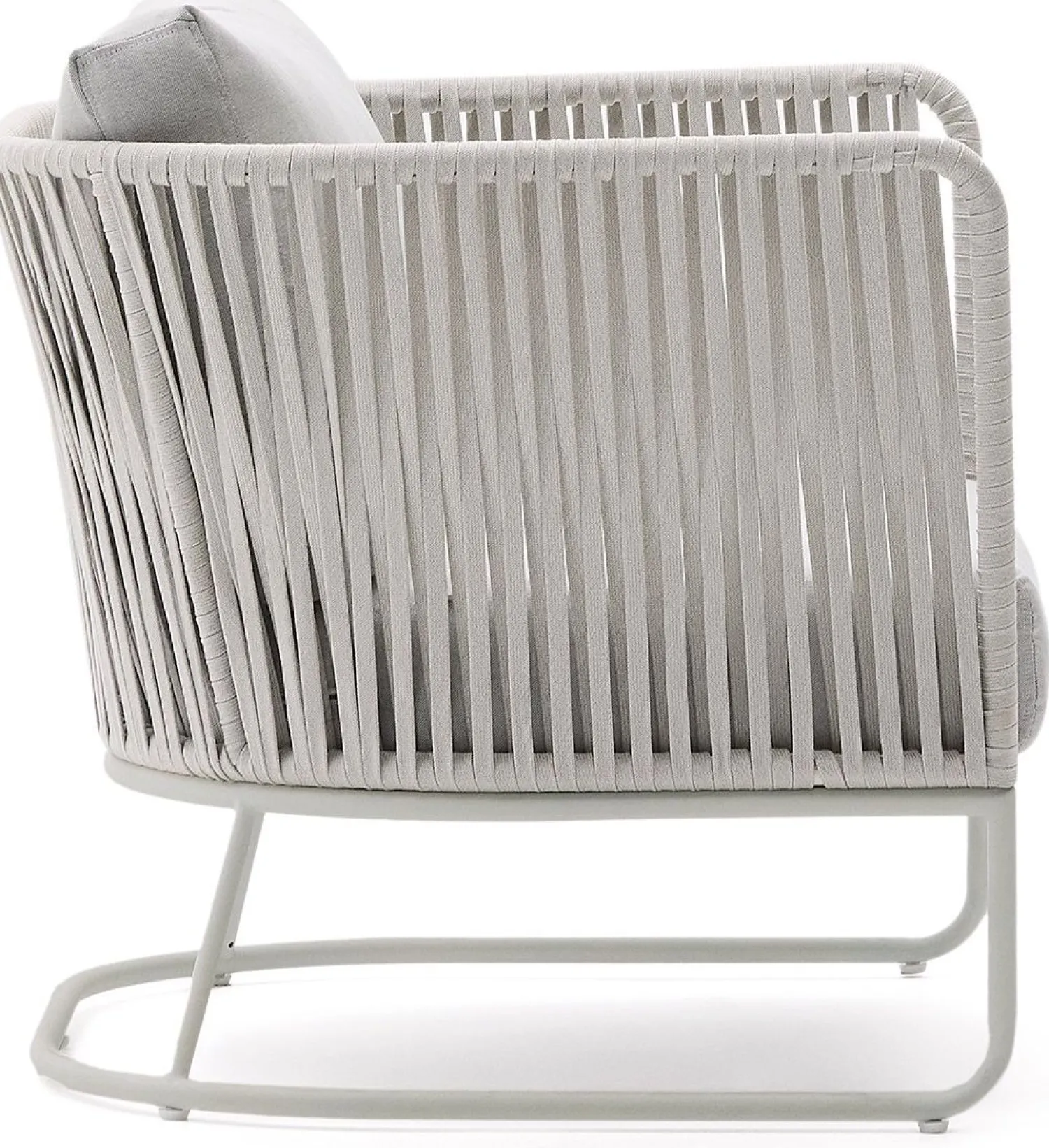 Tuinstoelen-Kave Home Saconca Outdoor Fauteuil Grijs