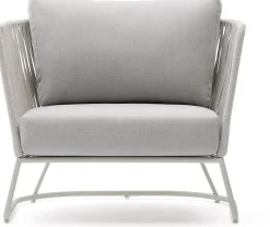 Tuinstoelen-Kave Home Saconca Outdoor Fauteuil Grijs