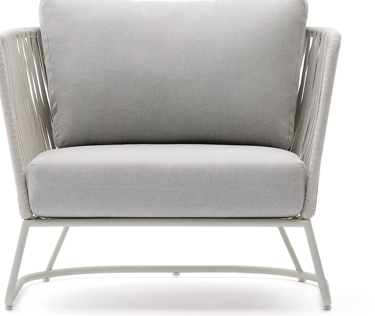 Tuinstoelen-Kave Home Saconca Outdoor Fauteuil Grijs