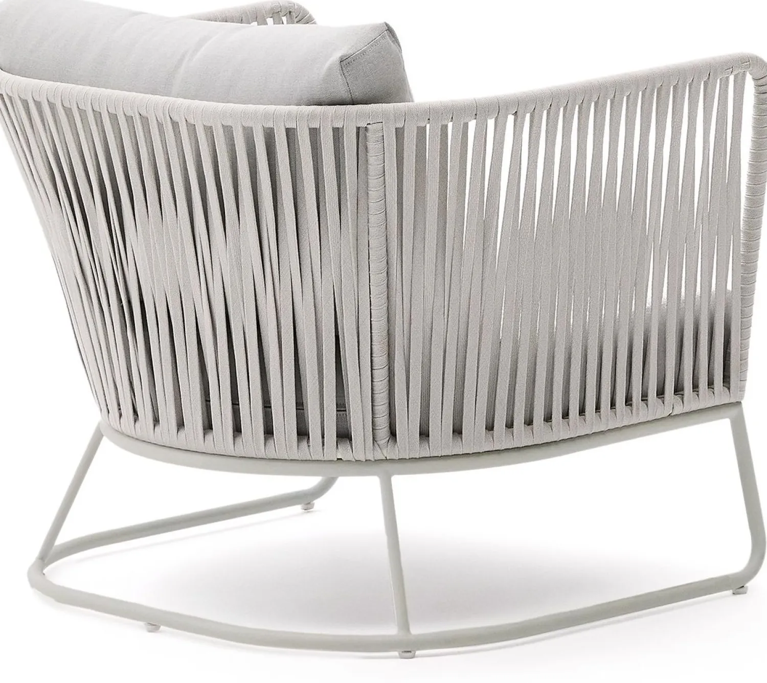 Tuinstoelen-Kave Home Saconca Outdoor Fauteuil Grijs