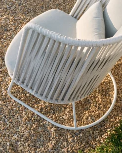 Tuinstoelen-Kave Home Saconca Outdoor Fauteuil Grijs
