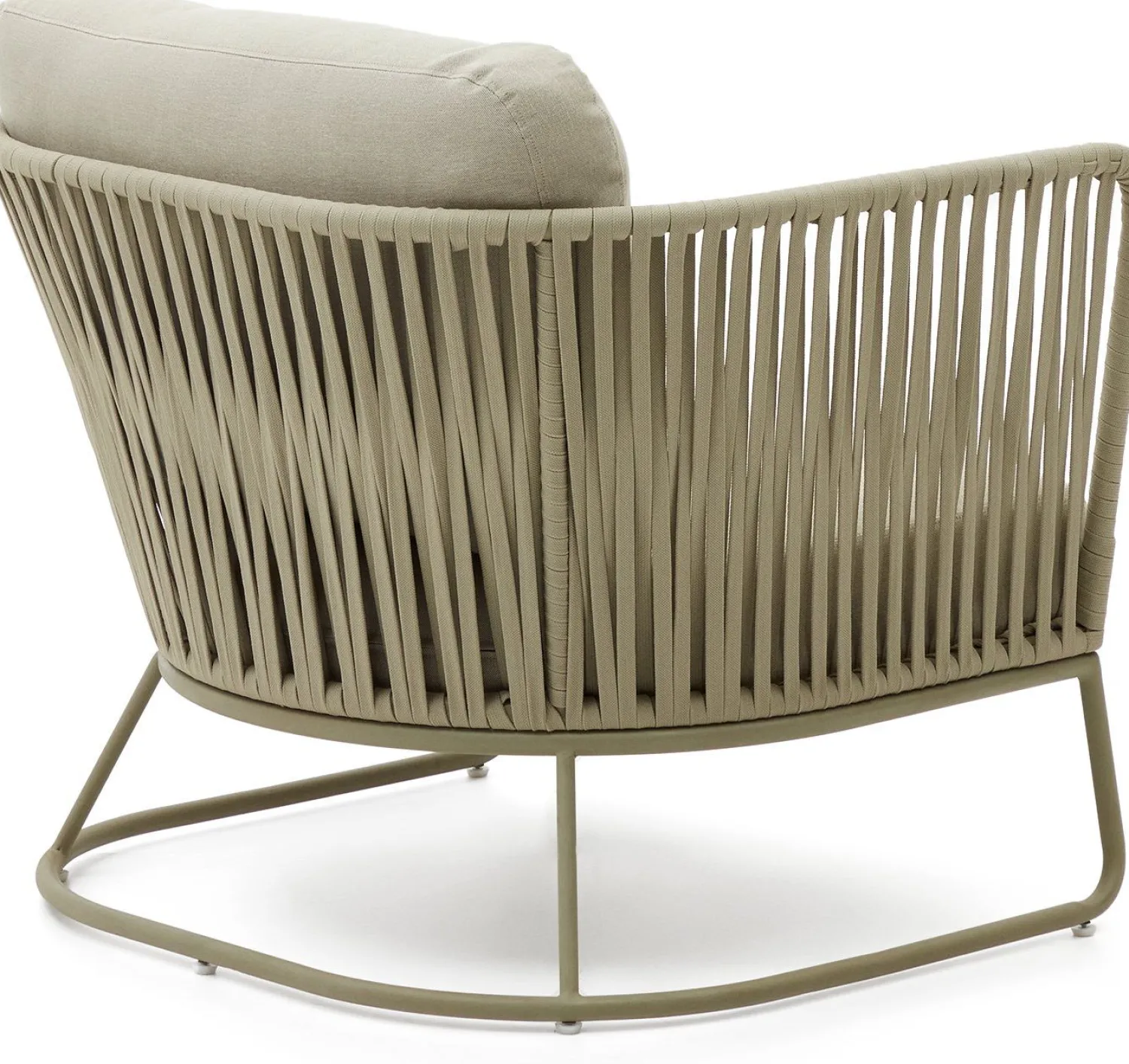 Tuinstoelen-Kave Home Saconca Outdoor Fauteuil Groen