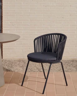 Tuinstoelen-Kave Home Saconca Tuinstoel Zwart