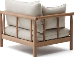 Tuinstoelen-Kave Home Sacova Outdoor Fauteuil Naturel, Beige