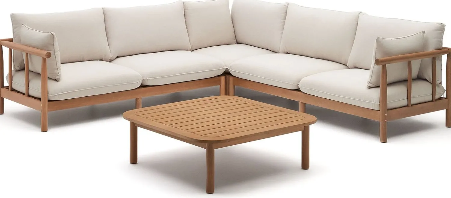 Loungesets-Kave Home Sacova Outdoor Loungeset Naturel, Beige