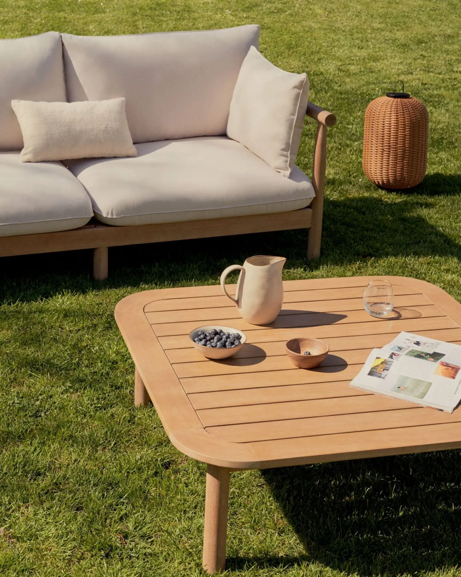Loungesets-Kave Home Sacova Outdoor Loungeset Naturel, Beige