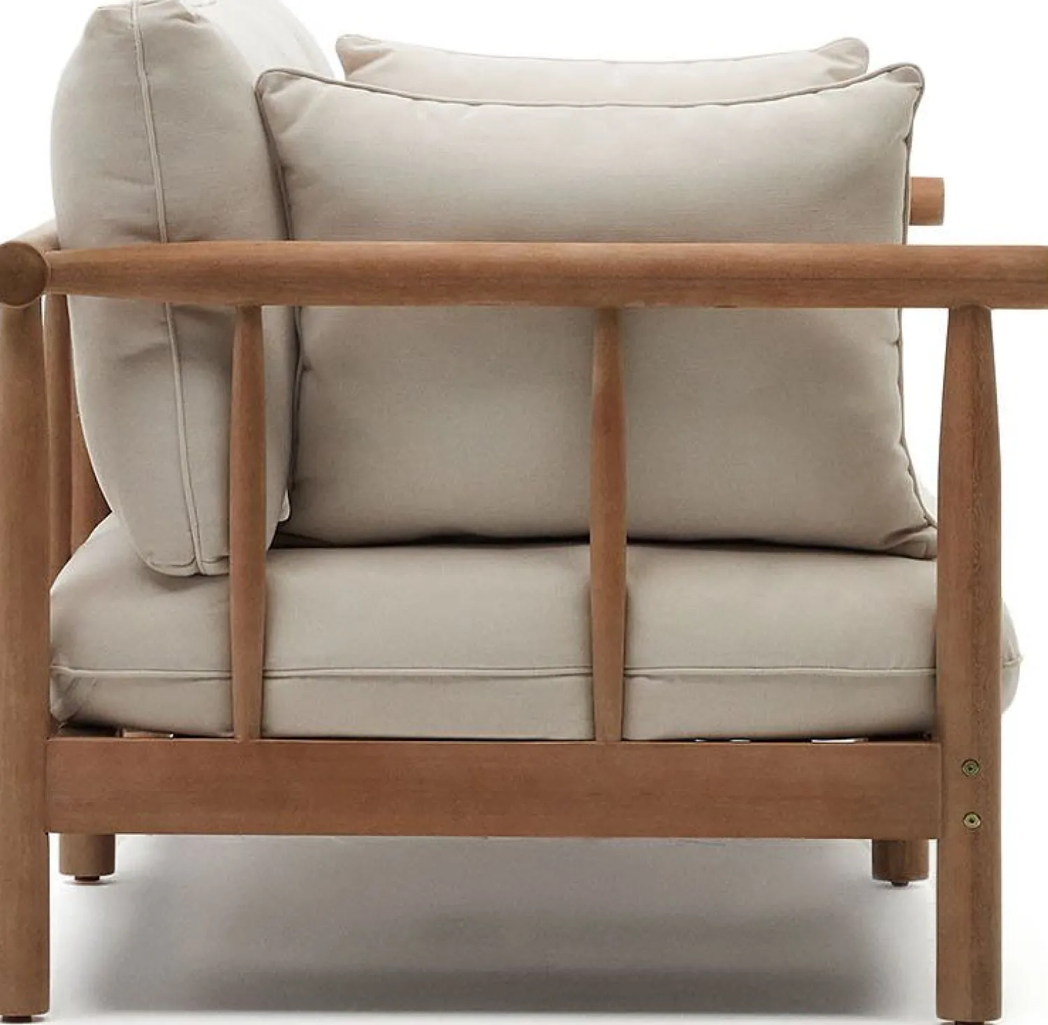 Tuinbanken|Zitbanken-Kave Home Sacova Outdoor 2-Zitsbank Naturel, Beige