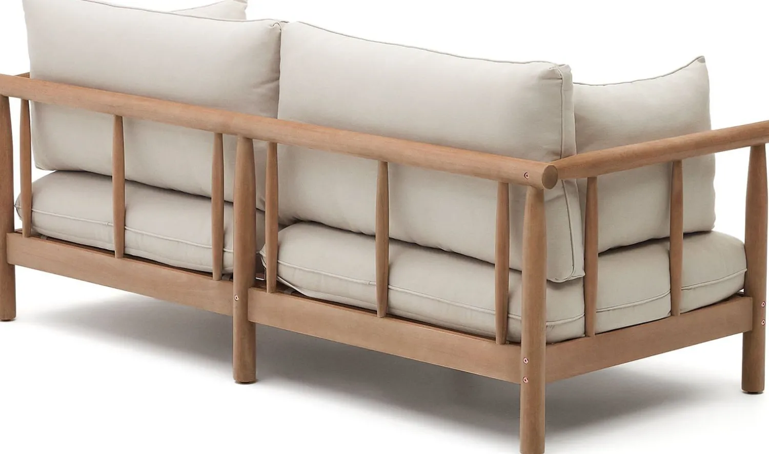 Tuinbanken|Zitbanken-Kave Home Sacova Outdoor 2-Zitsbank Naturel, Beige