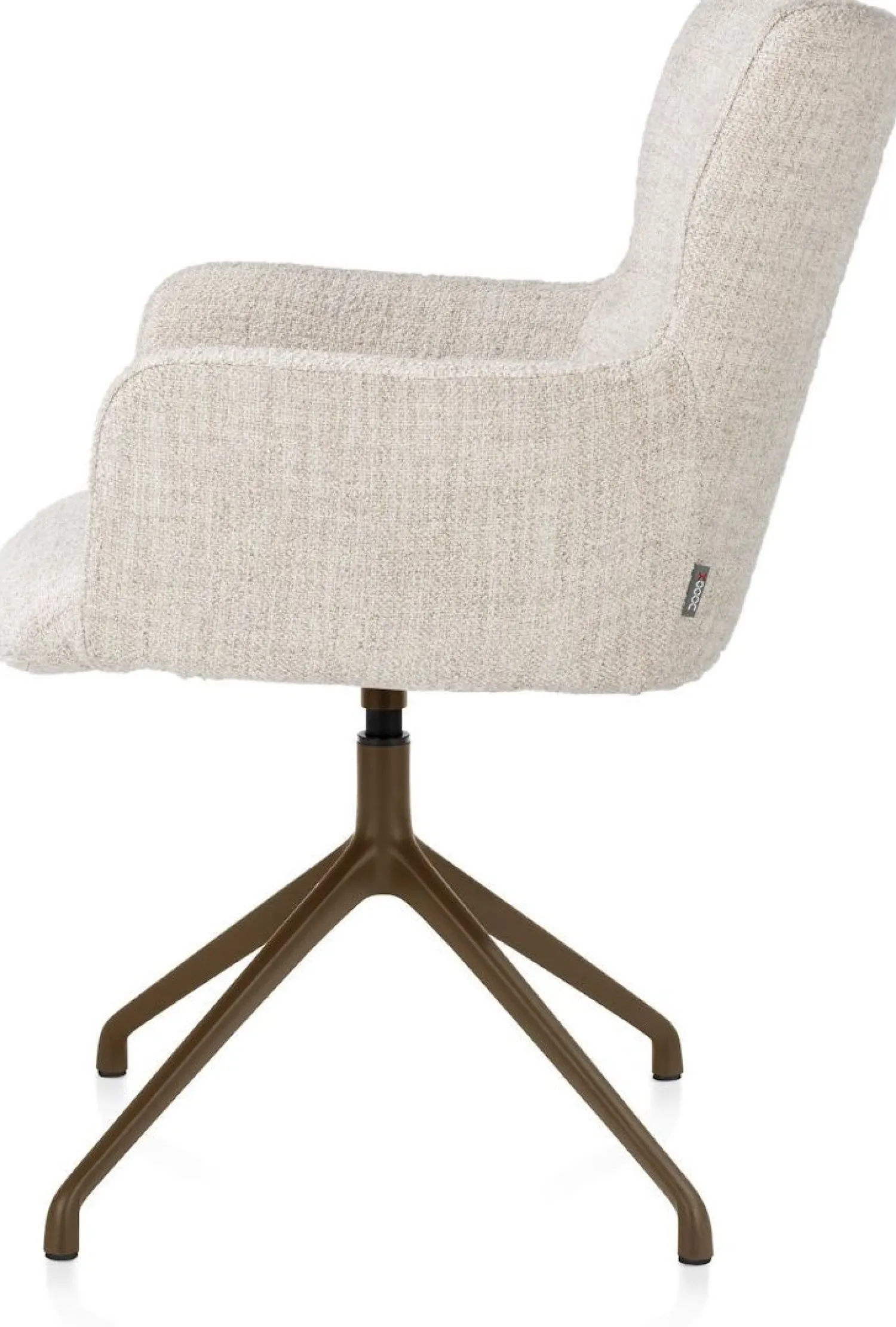 Eetkamerstoelen Met Armleuning-XOOON Sage Draaibaar Eetkamerstoel Cream