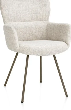 Eetkamerstoelen Met Armleuning-XOOON Sage Eetkamerstoel Cream