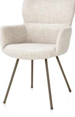 Eetkamerstoelen Met Armleuning-XOOON Sage Eetkamerstoel Cream