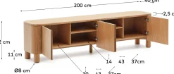 Tv-Meubels-Kave Home Salaya Tv-meubel Naturel