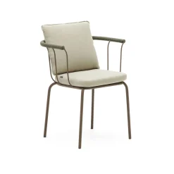 Tuinstoelen-Kave Home Salguer Tuinstoel Groen, Naturel