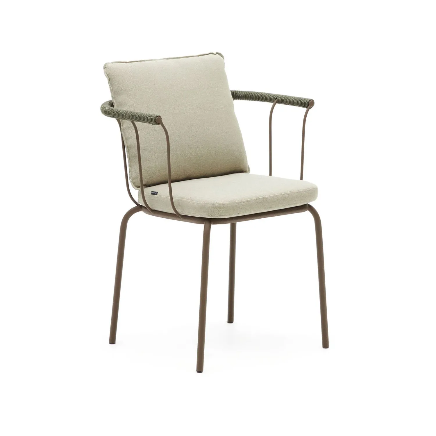 Tuinstoelen-Kave Home Salguer Tuinstoel Groen, Naturel