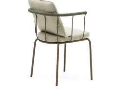 Tuinstoelen-Kave Home Salguer Tuinstoel Groen, Naturel